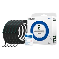 RELIFE HX1 5 Rolls 2mm Width Mobile Phone Sealing Tape Double-sided Adhesive Tape for Screen Repair , Length: 10m