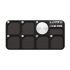 LUOWEI LW-335 7-Zone Aluminum Alloy Magnetic Screw Storage Board Organizer Tray for Repair Tool - Black
