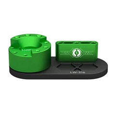 LUOWEI LW-316 Phone Repair Tool Organizer Rack 9-Hole Rotating Screwdriver Stand with Magnetic Storage for Electronics