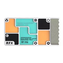 RF4 RF-M6 Magnetic Screw Organizer Board 6-Zone Storage Pad with Sharpening Stone for Phone PC Repair