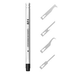 RF4 RF-HD11A 4 in 1 Precision Scraper Blade Handle Set Aluminum Alloy Repair Tool for Electronics Circuit Board