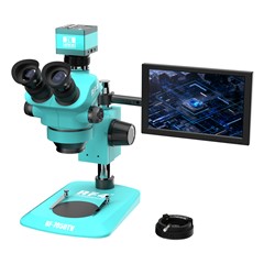 RF4 RF-7050TV+2KC2PRO+S010 Trinocular Electronic Repair Microscope 2K Camera 10 Inch Display 7X-50X Zoom 144 LED for PCB Soldering