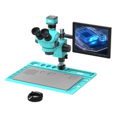 RF4 RF-7050TVD2+2KC2PRO+S010 2K HD Camera Trinocular Stereo Microscope 7-50X Zoom for PCB Repair
