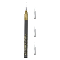 2UUL DA12 Hand Forged Glue Removal Pry Tool with 3 Blades for PCB Repair Underfill Clean