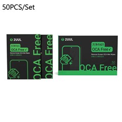 2UUL FA01 50Pcs OCA Free Screen Glue Remover Wet Wipes for Phone LCD Repair Clean Cloth