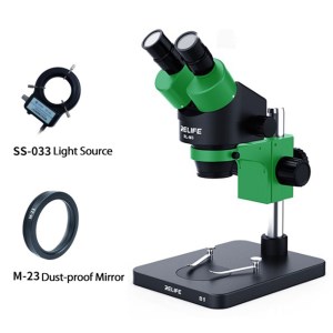 RELIFE RL-M3 Binocular HD Stereo Microscope 0.7-4.5X Continuous Zoom for Phone PCB Electronic Repair Device