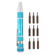 BEST BST-927 9 in 1 S2 Precision Magnetic Aluminum Alloy Handle Pen Screwdriver Bit Set