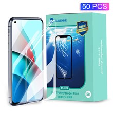 SUNSHINE SS-075 50Pcs/Pack 4K Ultra Clear Flexible Hydrogel Protective Film for SS-890 Cutting Machine, Front/Rear Phone Protective Film for All Mobile Phones