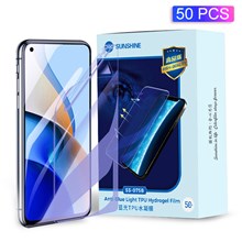 SUNSHINE SS-075B 50Pcs/Pack Anti-Blue-Ray Flexible Hydrogel Protective Film for SS-890 Cutting Machine, High-Quality  Front/Rear Phone Protectior Film for All Mobile Phones