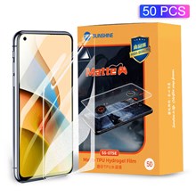 SUNSHINE SS-075E 50Pcs/Pack Matte Surface Flexible Hydrogel Protective Film for SS-890 Cutting Machine, Front/Rear Soft TPU Phone Protective Film for All Mobile Phones
