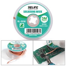 RELIFE RL-2030 Desoldering Wick Low Residue Solder Remover Tool Oxidation Resistant Efficient Tin Removal