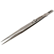 BEST BST-F1 202 Stainless Steel Tweezers Slide Buckle Design Diamond Gem Jewelry Making Craft Tool