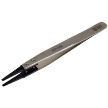 BEST BST-242 Stainless Steel Handle Anti-Static PPS Tweezers Mobile Phone Tablet Repairing Tool
