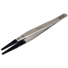 BEST BST-2A Anti-Static Tweezers PPS Coated Straight Tip Tweezers for Mobile Phone Tablets Maintenance