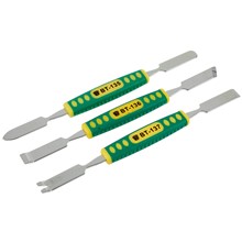 BEST 3Pcs / Set Metal Crowbar Phone Laptop Tablet Screen Opening Glue Removal Pry Tools with Plastic Handle