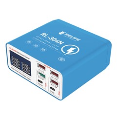 RELIFE RL-304N Smart Multiports USB Charger Station with LCD Display 6 Ports Fast Charging Station Hub