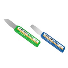 RELIFE RL-089 Non-Magnetic Tin Scraper Set Multi-Angle Design Portable Handle Scraper for Motherboard / CPU / IC