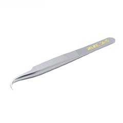 RELIFE SA-15 Anti-skid Stainless Steel Curved Tip Tweezers Electronic Device Precision Repair Tool