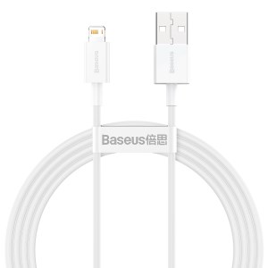 BASEUS Superior Series Fast Charging Data Cable USB to iP 2.4A 1.5m - White