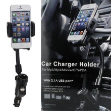 F22+C47 Universal Dual USB Car Charger Cradle Mount Holder for iPhone 5 4S / Samsung i9300 Galaxy S3