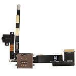 OEM Audio Jack Flex Cable with 3G Card Holder Connector for iPad 2 WiFi + 3G