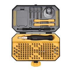 JAKEMY 145Pcs Multifunctional Screwdriver Bits Socket Set Portable High Precision Drive Socket Set Premium H4x28mm CR-V Alloy Steel Bits Kit with Magnetic Soft Pad for Home Electronics Maintenance