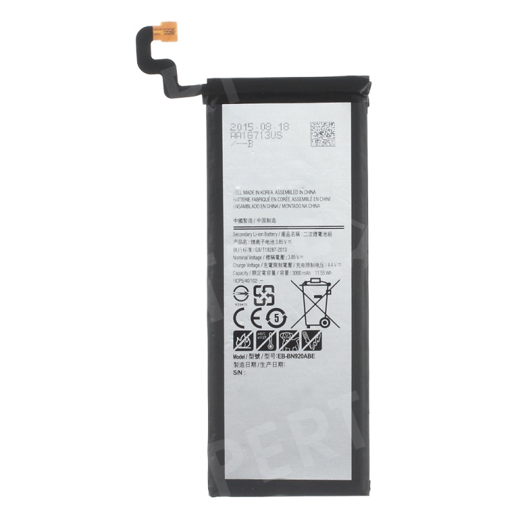 

OEM for Samsung Galaxy Note5 N920 Li-ion Battery Replacement 3000mAh EB-BN920ABE, Galaxy Note5 SM-N920