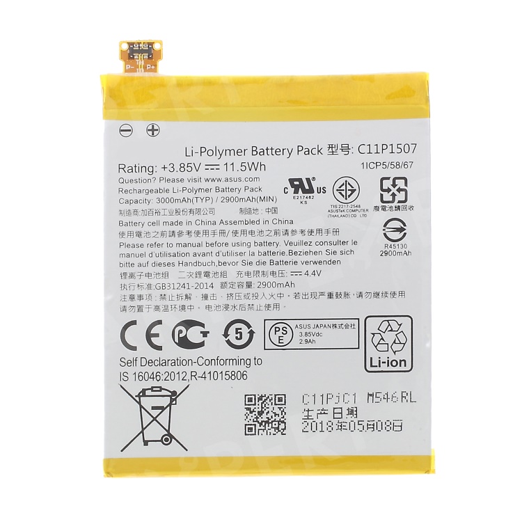 

3000mAh OEM Li-Polymer Battery Replacement for Asus Zenfone Zoom ZX550 ZX551ML (C11P1507), Other Asus Models