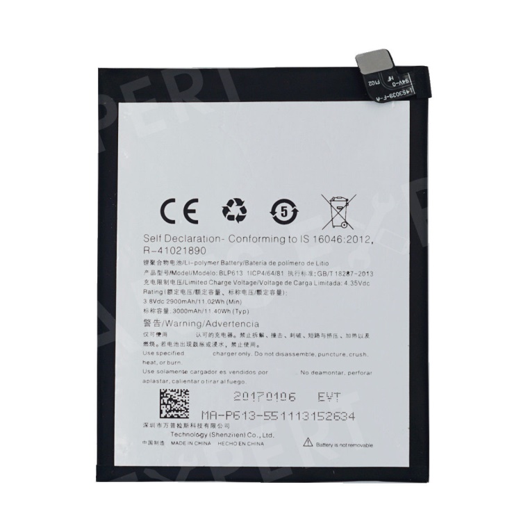 

OEM BLP613 3000mAh Li-polymer Battery Replace Part for OnePlus 3, OnePlus 3