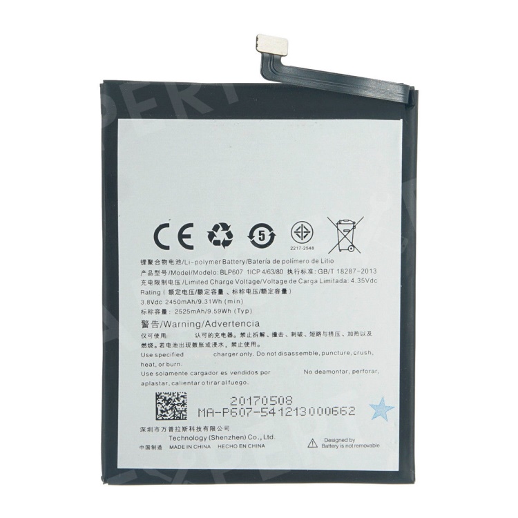 

OEM BLP607 2525mAh Li-polymer Battery Part Replacement for OnePlus X, Other Phone Models