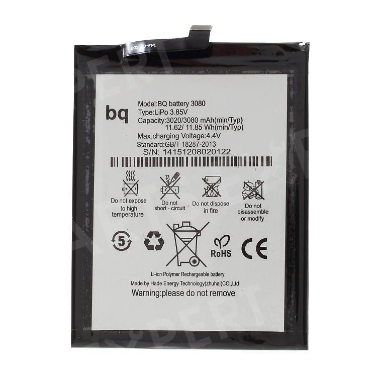 

For BQ Aquaris U Plus [OEM] BQ Battery Replacement 3080mAh / 3.85V, BQ Aquaris U Plus