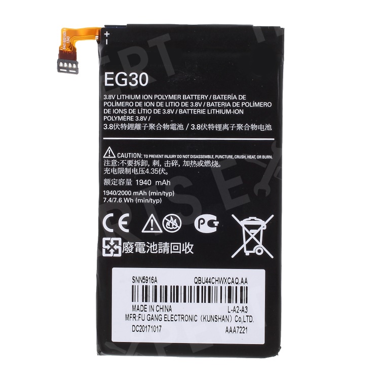 

OEM EG30 Li-polymer Battery 2000mAh for Motorola Droid RAZR Mini M XT902 XT905 XT907 XT890 XT1030 XT980 MXT901, Motorola RAZR M XT905