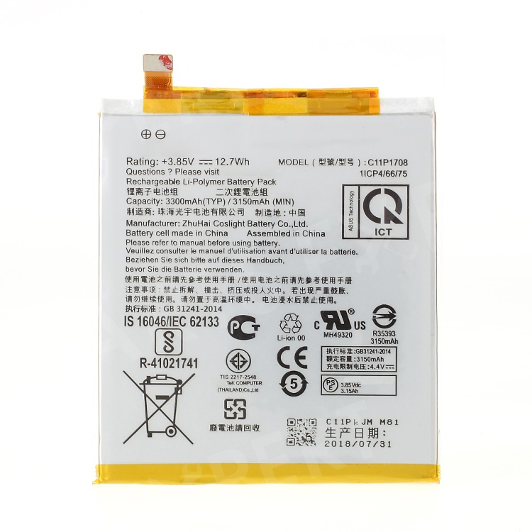 

OEM C11P1708 Li-polymer Battery 3300mAh for Asus Zenfone 5 ZE620KL, Asus Zenfone 5 ZE620KL