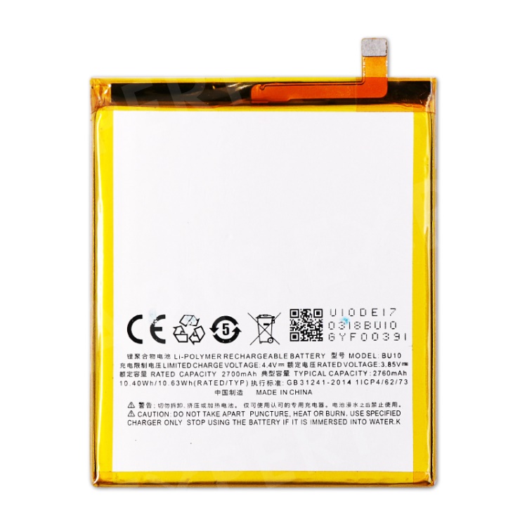 

OEM for Meizu U10 Li-polymer BU10 Battery Replacement (3.85V 2760mAh), Meizu U10