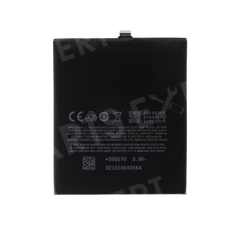 

OEM BT65M 3.8V 3000mAh Li-polymer Battery for Meizu MX6, Meizu MX6