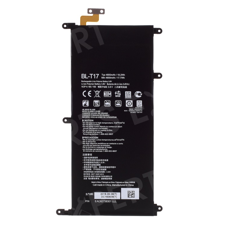 

BL-T17 4800mAh 3.85V Li-Polymer Battery Replacement for LG G Pad X 8.3 (VK815)/LG G Pad X 8.0 (V520), LG G Pad X 8.3