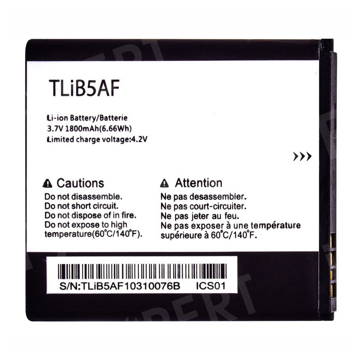 

Rechargeable Li-ion Battery 1800mAh for Alcatel One Touch Pop C5 OT-5036D / OT-5036X, Alcatel One Touch Pop C5 OT-5036D OT-5036X