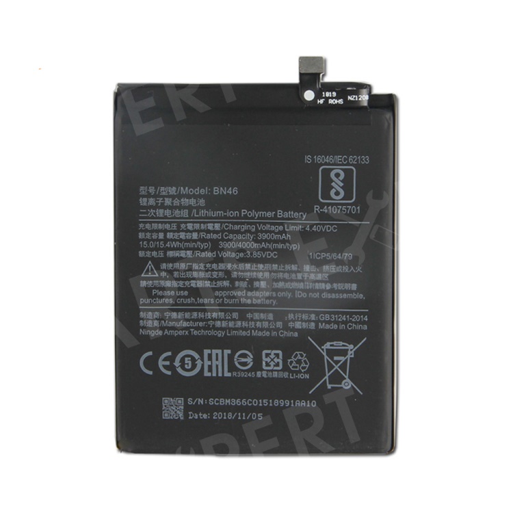 Wholesale cell phone OEM BN46 4000mAh Battery Replacement for Xiaomi ...