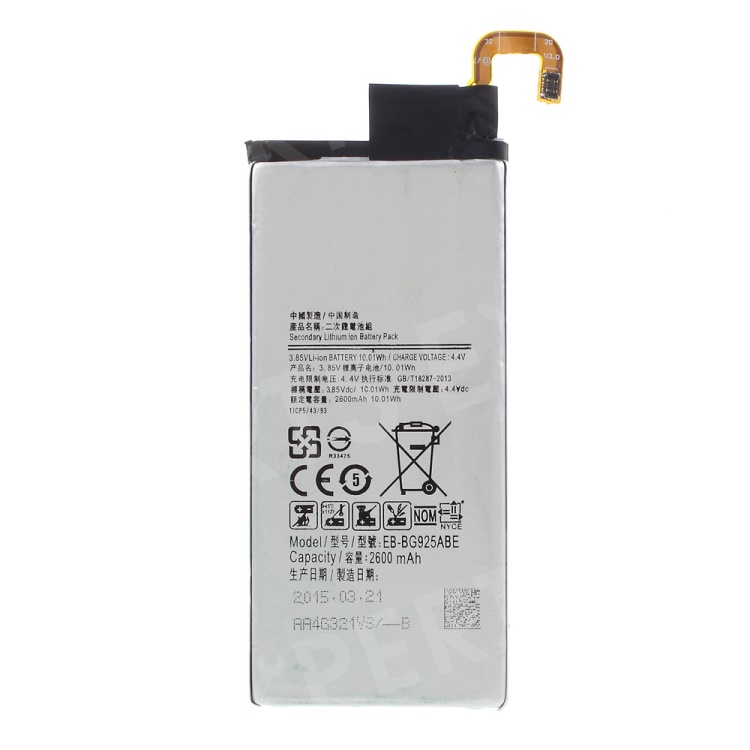 

OEM 3.85V 2600mAh Li-ion Battery for Samsung Galaxy S6 edge SM-G9250 EB-BG925ABE, Galaxy S6 Edge G925