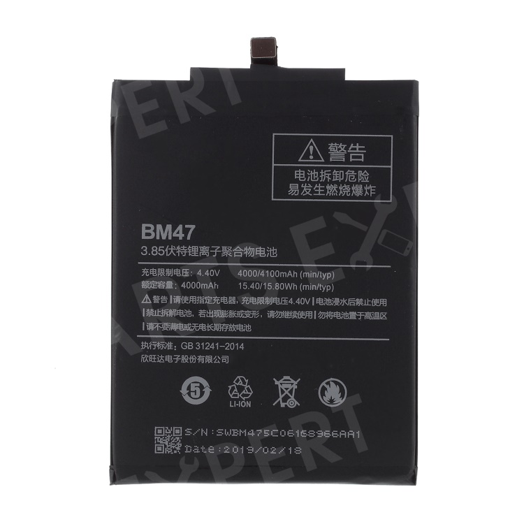 

OEM BM47 Li-Polymer Battery Replacement 4000mAh for Xiaomi Redmi 4X 3X / Redmi 3 / 3S / Pro, Xiaomi Redmi 4X