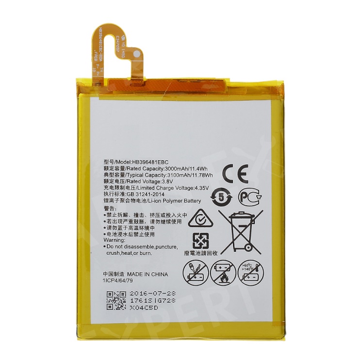 

OEM 3100mAh Li-Polymer Battery for Huawei G8 / D199 Maimang 4 (HB396481EBC), Huawei G8 / D199 Maimang 4