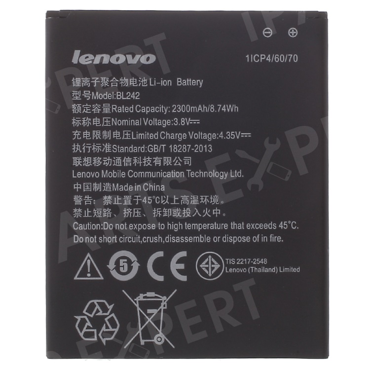 

OEM 2300mAh Li-ion BL242 Battery Replacement for Lenovo K3 Music Lemon / A3860 A3580 A3900, K3 Music Lemon