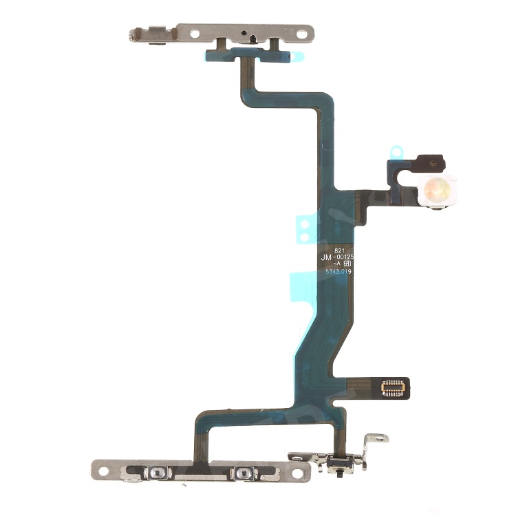 

For iPhone 6s 4.7 inch Power ON/OFF and Volume Button Flex Cable Spare Part with Metal Plate, iPhone 6s 4.7-inch