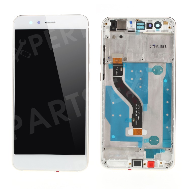 

LCD Screen and Digitizer Assembly Part with Front Housing for Huawei P10 Lite - White/Grey, Huawei P10 Lite