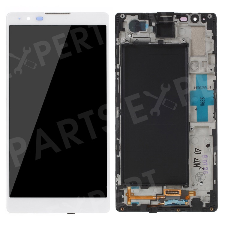 

OEM LCD Screen and Digitizer Assembly + Frame Part for LG X max K240 - White, LG X max