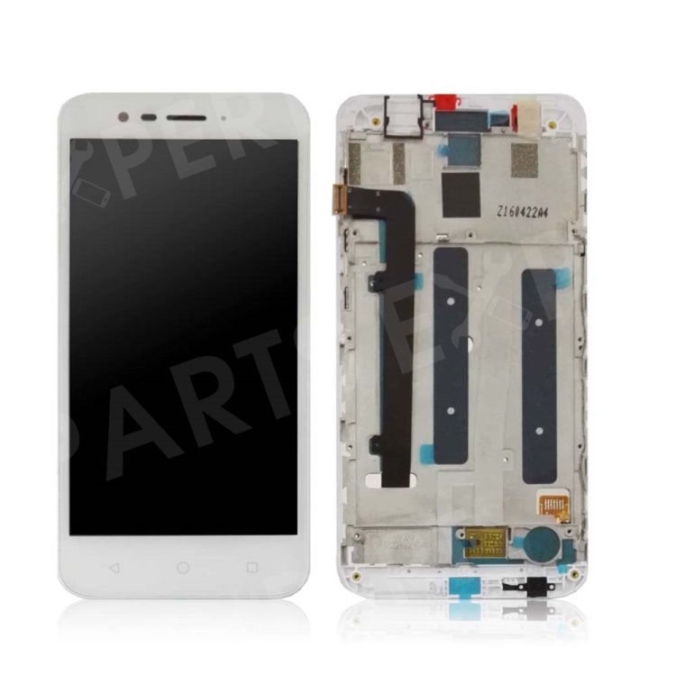 

OEM LCD Screen and Digitizer Assembly + Frame Part Replacement for Vodafone Smart Prime 7 VFD600 - White, Vodafone Smart prime 7