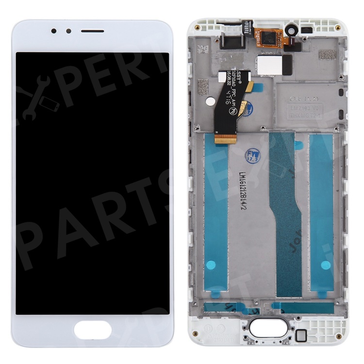 

LCD Screen and Digitizer Assembly + Frame Part for Meizu M5s - White, Meizu M5s