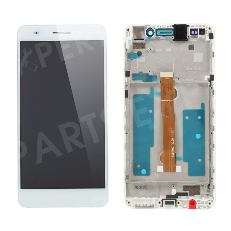 

LCD Screen and Digitizer Assembly + Frame Replacement for Huawei Y6II - White, Huawei Y6II