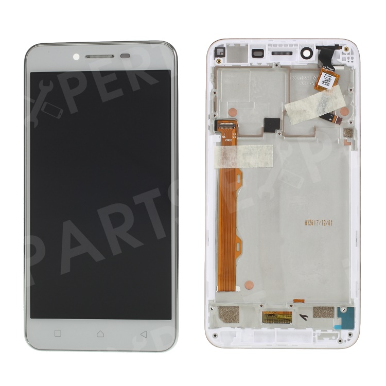 

OEM LCD Screen and Digitizer Assembly Part with Frame for Lenovo K5 (A6020/A40) - White, Lenovo Lenovo K5