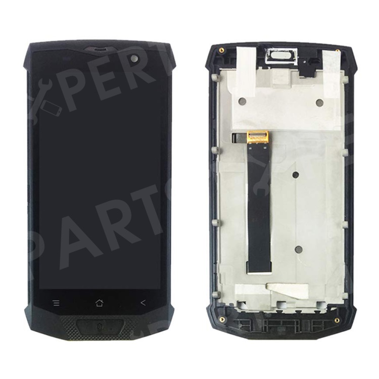 

OEM LCD Screen and Digitizer Assembly Part with Frame for BlackView BV8000 Pro - Black, Other Phone Models